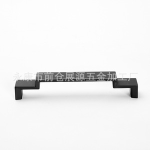 Zinc Alloy Cabinet Handle Bar Minimalist <b>Black</b> Durable Furniture Hardware Drawer Door Handle - Product Image 1