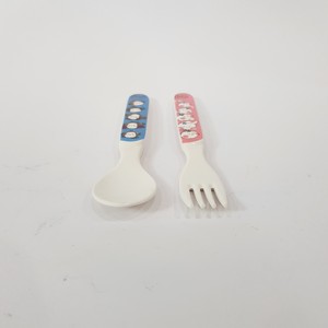 Cena della colazione scuola materna del tè del pomeriggio che serve per bambini articoli per bambini melamina colorata forchetta e cucchiaio Set di posate per bambini - Product Image 3