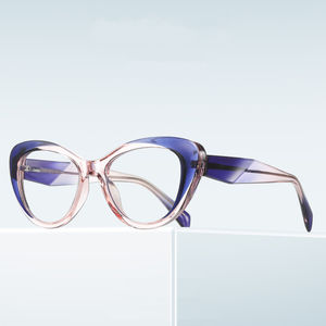 Lujo mujeres damas azul corte ojo vidrio 2025 verde TR90 clásico ovalado gato ojo resorte bisagra ordenador - Product Image 2