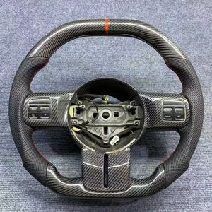 <span class=keywords><strong>Volant</strong></span> en cuir à 3 branches en fibre de carbone avec modification LED, compatible avec Jeep Compass Wrangler - Product Image 2