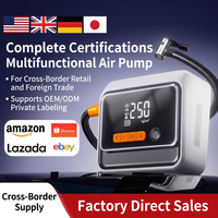 Gonfleur de pneus de voiture à charge sans fil, affichage numérique, pompe à air portable, double écran, 12V avec batterie externe pour utilisation en véhicule