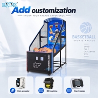 Machine de basket électronique à monnayeur pour centre de divertissement intérieur, machine de jeu d'arcade de basket de rue, direct usine