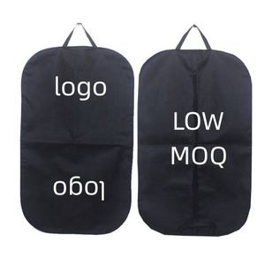 Housse de costume pliable en non-tissé personnalisée avec logo sérigraphié, sac anti-poussière à fermeture éclair pour vêtements, robe vintage bohème tendance - Product Image 2