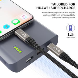 Cavo USB C a USB C Lucky Red 10Gbps 100W, Ricarica Rapida PD, Cavo USB 3.2 Gen 2, Uscita Video 4K 60Hz, <span class=keywords><strong>Rosso</strong></span> Vibrante Intrecciato in Nylon - Product Image 2