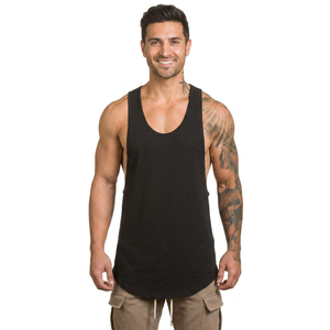 Latest design Wholesale athletic wear sports <b>singlet</b> Embossing logo design gym muscle slim vest <b>men</b> workout tank top - Product Image 1