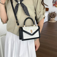 Bolso de Mano Pequeño Cuadrado de Estilo Chino para Mujer, Diseño Exclusivo de Verano 2026, con Solapa, de Poliéster, Elegante, para Llevar al Hombro o Cruzado
