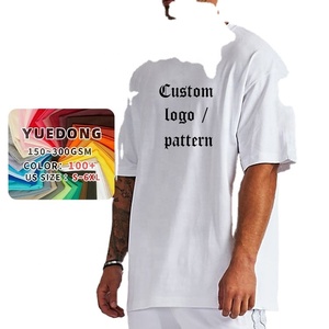 DTG Printing Streetwear T-shirt pour hommes Graphic Tees Heavyweight Oversized Vintage Tshirt Vêtements pour hommes Acid Wash Custom T Shirts - Product Image 1