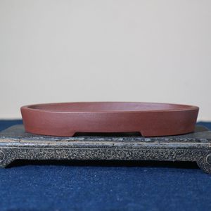 Maceta ovalada de arcilla morada, piedra absorbente de agua, contenedor para plantar bonsáis, maceta para paisajismo con musgo - Product Image 2