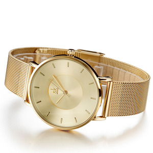 Shengke di Lusso Creativo Delle Donne Oro Set Orecchini Di Cristallo Con Le Signore Del Quarzo Dei Monili Della Vigilanza Del Braccialetto Delle Donne Orologi Set Regali - Product Image 3