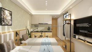 Mobilier Commercial pour Projet Hôtelier 3 Étoiles : Suite Complète avec Chambre Jumelle, Cuisine Intégrée et Armoires - Product Image 6