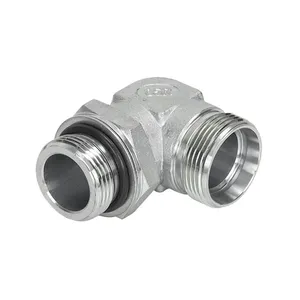 1CG9 Carbon Steel Hydraulic Adapter Fitting 90 Degree Elbow Male O-Ring Male Hydraulic Joint