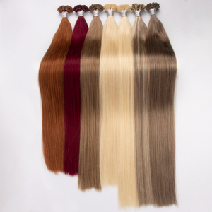 وصلات شعر ريمي مسبقة الربط من هاوهاو، وصلات شعر بشري مزدوجة السحب بطرف كيراتين مسطح، لون فاتح - Product Image 2