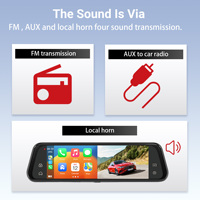 Caméra de tableau de bord 4K 10 pouces avec CarPlay et Android Auto, fonction Mirror Link et vision de recul, pour voiture, DVR, Carlover AI Dashcam