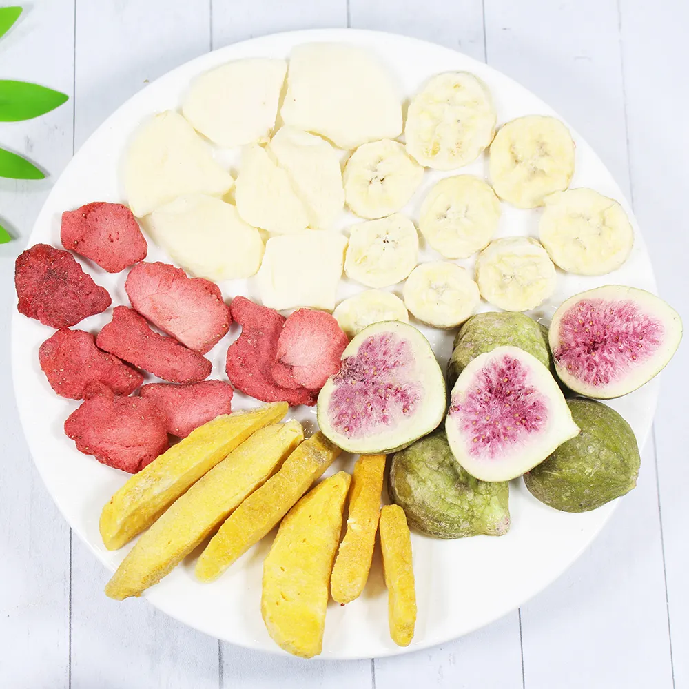 Spot Novos Produtos Congelar Seco Mista fruta maçã manga Banana Durian Morango congelar frutas secas