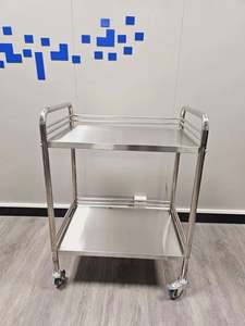 हॉट सेलिंग नवीनतम डिजाइन रोलिंग पशु चिकित्सा अस्पताल उपयोगिता कार्ट स्टेनलेस स्टील मेडिकल ट्रॉली - Product Image 2