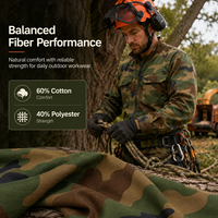 Tissu camouflage en polyester et coton, tissu ripstop camouflage, 230 g/m², tissu tactique pour vêtements de travail en extérieur, uniformes de forêt