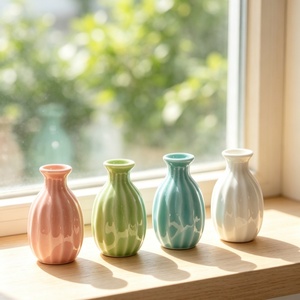 Vaso da Tavolo Minimalista in Porcellana Bianca con Pigmenti <span class=keywords><strong>Colorati</strong></span> per Pittura e Disegno per Bambini, Vaso per Fiori Ecologico Fai-da-Te - Product Image 5