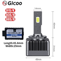 Gicoo Nouvelles ampoules de phare LED CSP étanches IP67 série D1S-D8S 110W 300% plus lumineuses, température de couleur 6000K