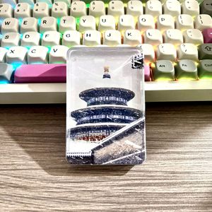 Custom Promotional Souvenir Transparent Saudi Arabia Cities Photo Clear Square Refrigerator Magnet Liquid Acrylic Fridge Magnet - Product Image 2