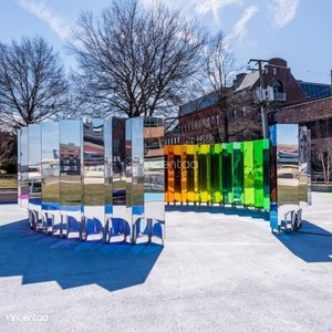 Vincentaa hiện đại ngoài trời trang trí cảnh quan nghệ thuật cài đặt đầy màu sắc lớn Acrylic điêu khắc - Product Image 4