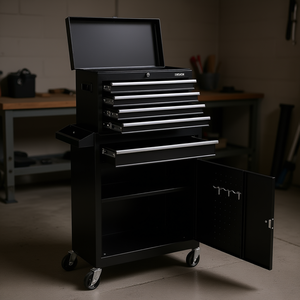 Coffre à outils roulant Vevor à 5 tiroirs, armoire métallique de conception industrielle avec serrure à clé, armoire de rangement pour garage - Product Image 2