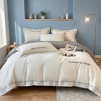 Parure de lit quatre pièces sensation premium en flanelle épaissie imitation mérinos, housse de couette et drap-housse, ensemble de literie trois pièces pour dortoir