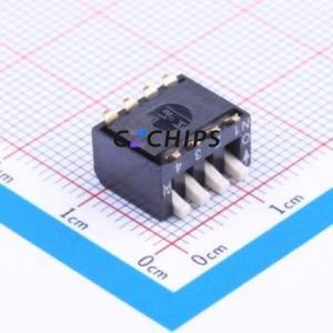 DSPV04LSGET DIP Switch SMD-8P,9x11.6mm Switch Piano Key Single Pole Single Throw 4 2.54mm - Product Image 2