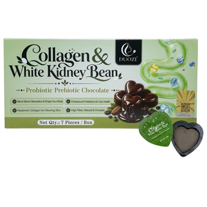 DUOZI OEM Collagen Probiotic Prebiotic <b>Chocolate</b> High Fiber Supplement for Gut Health Support - Product Image 1