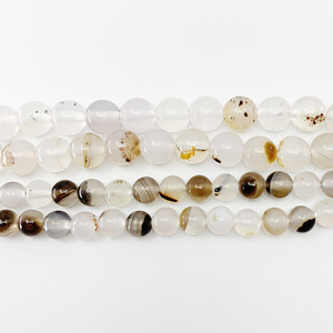 Black Flower Ocean <b>Stone</b> <b>Beads</b> Round Loose Natural <b>Stone</b> For Bracelet Making - Product Image 3