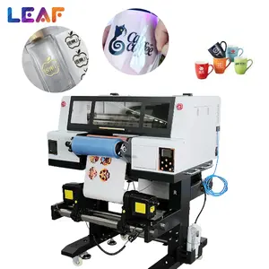 LEAF A3 30cm UV DTF Printer Cup Wrap Transfers Machine Dual XP600 Head DTF UV Sticker Printing Machine