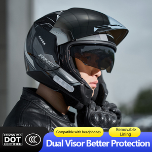 Casco <span class=keywords><strong>de</strong></span> Motocicleta Abierto RNG/BYB Negro, Mejor Protección Facial, BY-790, Certificado 3C/DOT, Visera Grande Unisex <span class=keywords><strong>de</strong></span> Alta Calidad - Product Image 3