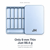 Boîte à snus avec couvercle coulissant magnétique MagSafe, en aluminium usiné CNC, grille pour le rangement des sachets de nicotine, anodisée, OEM