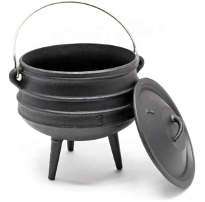 Traditional South African Botswana Potjie <strong>Pot</strong> Cast Iron 3 Legs Camping Outdoor Cooking Cauldron <strong>Stew</strong> <strong>Pot</strong> - Product Image 2