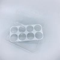 Boîte de rangement pour œufs en plastique transparent de haute qualité à 8 compartiments, organisateur d'œufs divisé pour réfrigérateur et cuisine