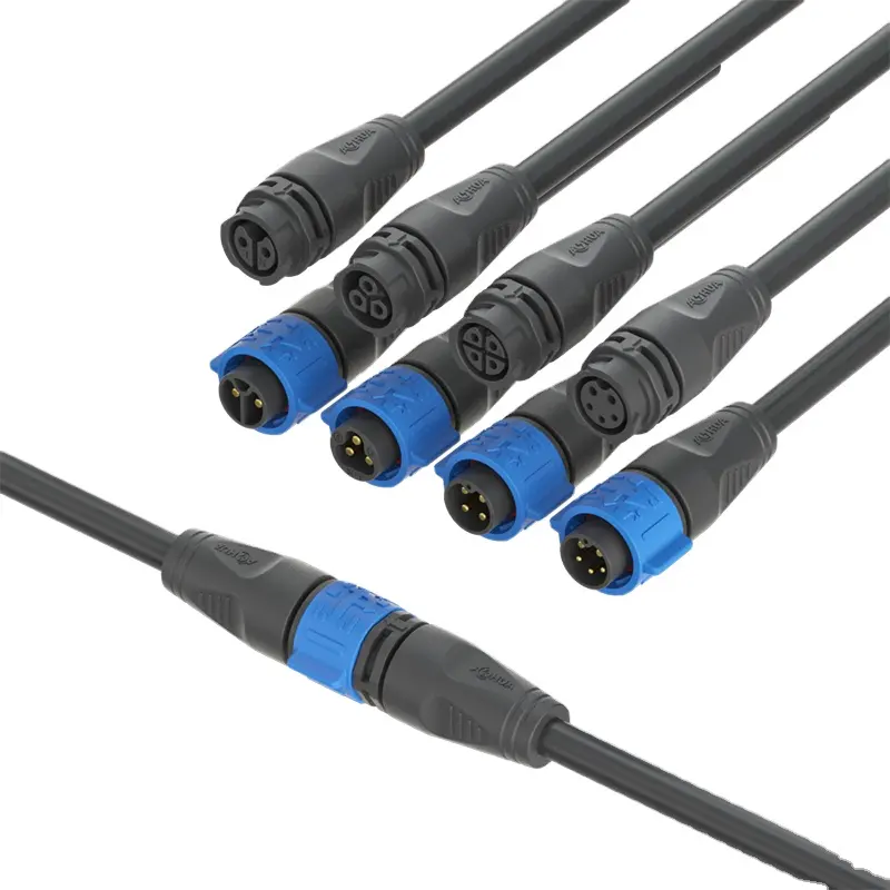 Yüksek kalite Led sokak lambası su geçirmez kablo Cable 2pin 3pin 4pin 2 + 3pin kablo ile kalıplı erkek kadın hızlı bağlantı IP68