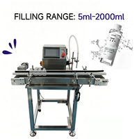 Machine de remplissage semi-automatique de bureau facile à utiliser, 5 ml-2000 ml, pour le remplissage de boissons et de liquides chimiques en verre