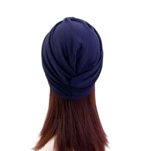 Foulard torsadé pré-noué multifonctionnel pour femme, couleur unie, en polyester élastique, tendance et très vendu - Product Image 5