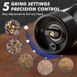 Juego de Molinillos Eléctricos de Sal y Pimienta, Recargables por USB, Automáticos, con Luz <span class=keywords><strong>LED</strong></span>, Capacidad de 100 ml - Product Image 5