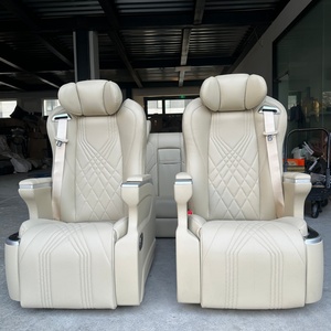 Sedile Auto in Pelle di Lusso <span class=keywords><strong>VIP</strong></span> con Portabicchieri Elettrico Estensibile, Modello Modificato per Auto Sportive Corte, Sedile Posteriore Modello Vito - Product Image 1