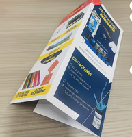 Cartes de visite et brochures personnalisées en gros avec logo, en papier couché A4 épais, pages pliées, impression offset pour livrets à emporter