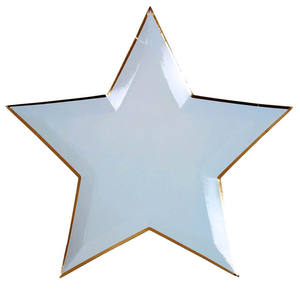 Pafu 8 pièces assiettes en papier 10.5 pouces pentagramme assiettes en papier étoiles jetables pour apéritifs Dessert fournitures de fête - Product Image 5