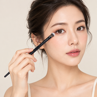 Pinceau de maquillage professionnel KB121 avec fibre de haute qualité de 0,07 mm, virole en aluminium épaissie et manche en bois de qualité supérieure