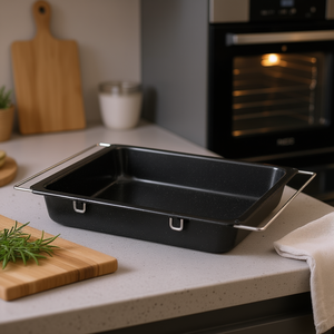 RIESS Baking Tray Classic Rectangular Nonstick Oven Safe <b>Bakeware</b> Pan for Roasting and Baking - Product Image 3