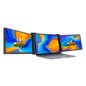 14 "fopo משולש נייד צג-1080p שפתיים משולש מסך מחשב נייד עבור 15"-17 "מחשבים ניידים