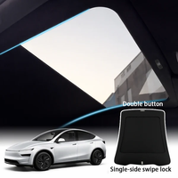 Pare-soleil Lompard Nouveau 2026 avec éclairage d'ambiance pour Tesla Model Y Juniper, commande vocale par bouton, pare-soleil électrique