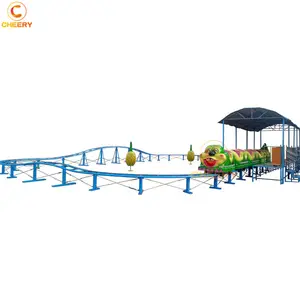 Theme park equipment kiddie amusement game sliding mini roller coaster ride track train factory price