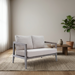 Modern Living Room <b>Sofa</b> <b>Wood</b> <b>Frame</b> Couch Upholstered Seat Check Cushions Accent Loveseat - Product Image 4
