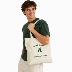 Sac fourre-tout réutilisable en toile de coton pliable pour courses, sac à bandoulière durable en toile pour le shopping - Product Image 3