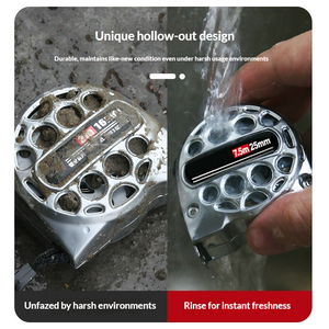 स्टेनलेस स्टील रिट्रेटेबल मापने टेप. कारपेंटर और इलेक्ट्रीशियन टूल | 7.5 मीटर वाटरप्रूफ ड्रॉप-प्रतिरोधी पोर्टेबल मीट्रिक नियम - Product Image 4