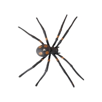 Jouet araignée LED pour Halloween, décoration de fête, accessoire d'araignée noire simulée